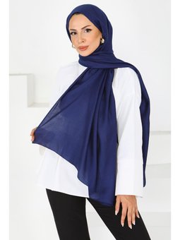 Etnik Monagram Lacıvert Şal Lacivert