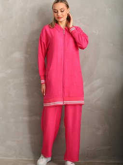 Fuşya İkili Takım Gömlek Pantolon
