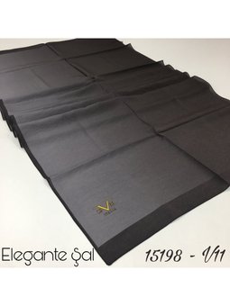 Desenli Elegante Seri Viscon Askısı İle Birlikte 75x200 Cm Koyu Vizon Şal