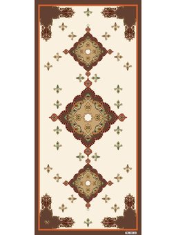 Etnik Desen Pavia Seri Askısı İle Birlikte 90x200 Cm Kahverengi Krem Şal