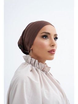 Solid Colors Lyocell Seri Boru Bone Kahve