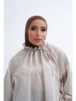 Solid Colors Lyocell Seri Geçme Bone Kahve