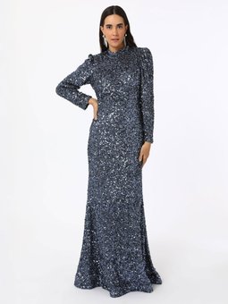 Antrasit Abiye Elbise