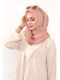 Krep Kapiçino Şal & Penye Bone İkili Takım,ps