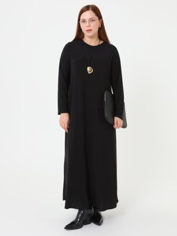 Büyük Beden Basic Siyah Elbise