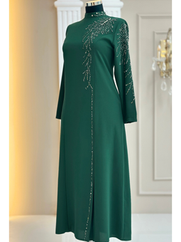 Elisa Zümrüt Yeşili Abiye Elbise