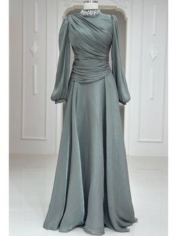 Nergis Çağla Abiye Elbise Yeşili