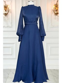 Zen Lacivert Abiye Elbise