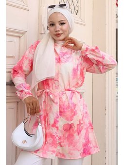 Desenli Pembe Gömlek