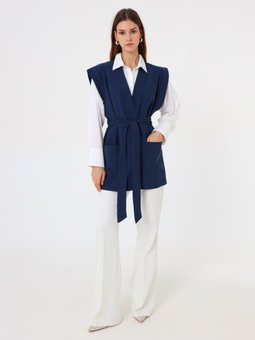 Bağlamalı Exclusive Yelek Lacivert