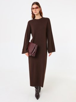 Triko Kahverengi Elbise