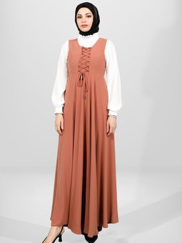 Soğan Kabuğu Bağcık Detaylı İkili Takım