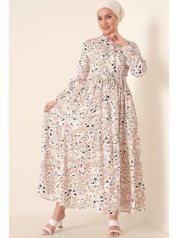 Hakim Yaka Krem Elbise