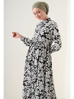 Hakim Yaka Siyah Elbise