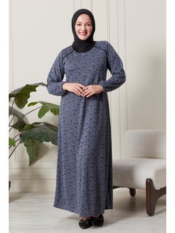 Büyük Beden Lizi İndigo Elbise