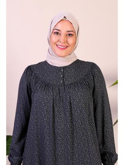 Uzun Buyuk Beden Anne Elbise Yazlik Tesettur Giyim