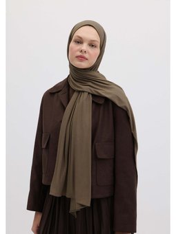 Bambu Penye Şal Tozlu Kahve