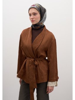 Dıtsy Leaves Desen Pamuklu Viskon Siyah Eşarp