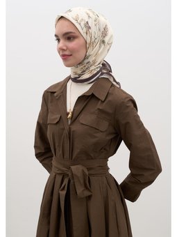 Jenephıe Desen Pamuklu Viskon Vizon Eşarp