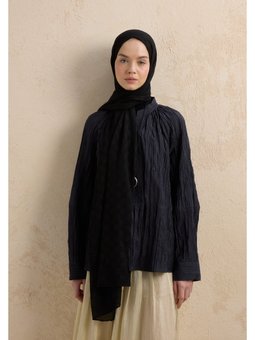 Modal Damalı Siyah Şal