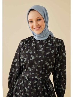 Pamuk İpek Eşarp Gök Mavi