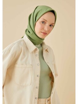 Pamuk İpek Eşarp Haki