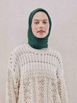 Pamuk İpek Eşarp Zümrüt