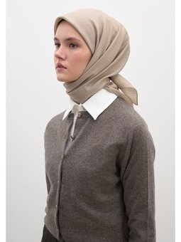 Pamuk Viskon Naturel Bej Eşarp