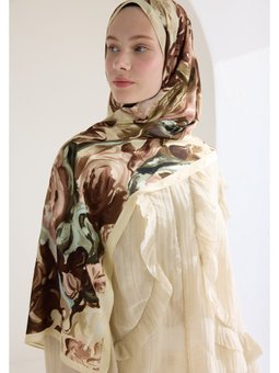 Rosıe Floş Viskon Nude Şal