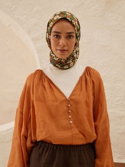 Serena Desen Pamuk Vual Tarçın Eşarp