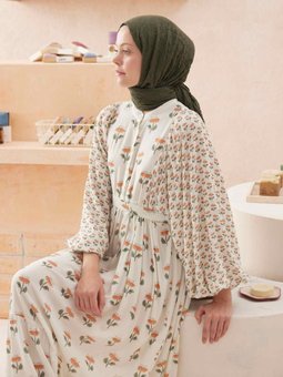 Vual Crash Küllü Yeşil Şal