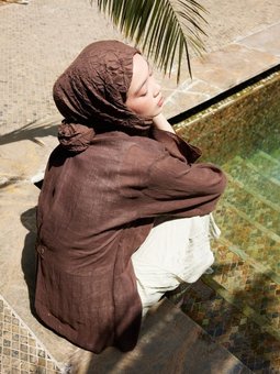 Vual Crash Şal Kestane