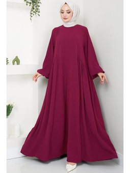 Eva Ayrobin Bordo Elbise