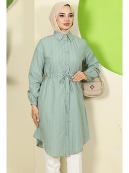 Yazlık Beli Bağlamalı Tunik Mint