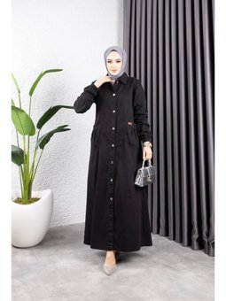 Düğmeli Torba Cepli Gabardin Kap