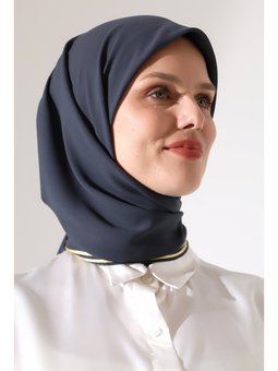 Biyeli Bürümcük Düz Şifon Antrasit Eşarp