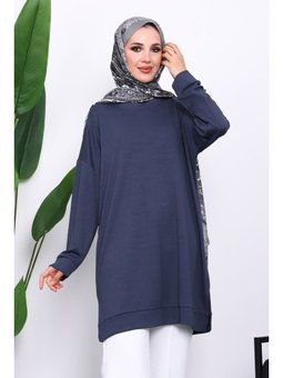 Antrasit Bisiklet Yaka Modal Tunik