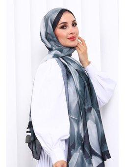 Antrasit Desenli Soft Dijital Şal