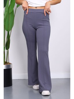 Füme Yüksek Bel Çimalı İspanyol Pantolon