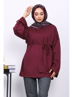 Mürdüm Duble Kol Modal Tunik