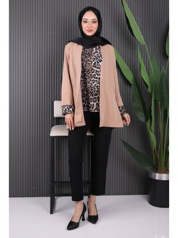 Vizon İçlik Kolye Ceket Üçlü Kombin Takım