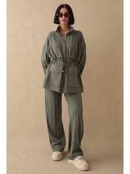 Çift Cep Biyeli Haki Takım