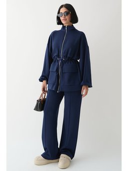 Çift Cep Biyeli Lacivert Takım