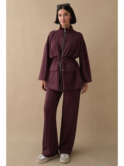 Çift Cep Biyeli Mürdüm Oyşo Takım