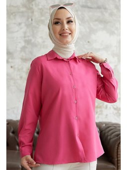 Nilda Basic Fuşya Gömlek
