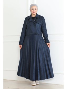 Ceketli Süet & Lacivert Takım