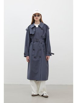 Kopenhag Oversıze Lacivert Trençkot