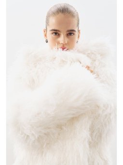 Mara Kürk Ekru Ceket