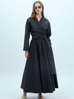 Volanlı Premıum Lacivert Etek