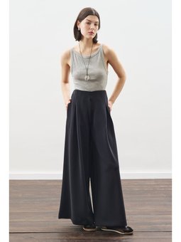 Yumuşak Dokulu Modal Geniş Antrasit Pantolon